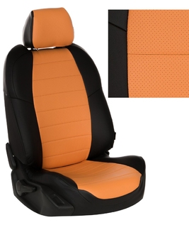 Fiat комплект авточехлов оранжево-чёрный,…